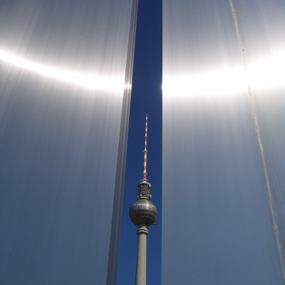 Fernsehturm, view from Marx-Engels-Forum